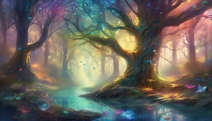 Beautiful fantasy forest