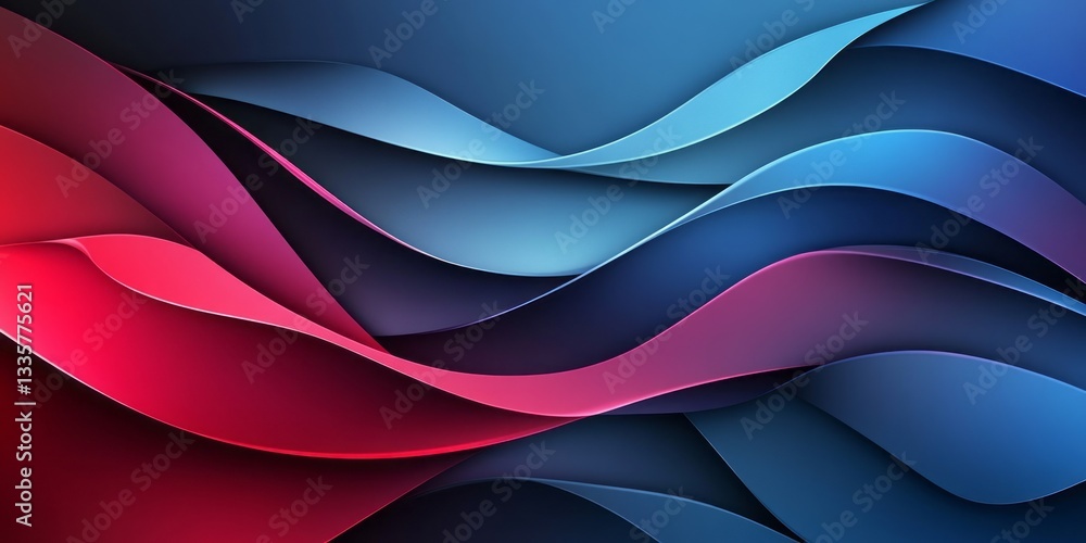 Poster abstract curved ribbons create a visually appealing background design