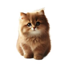 Adorable Fluffy Kitten A Cute Brown Persian Cat