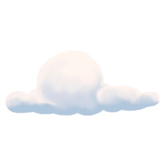White Fluffy Clouds Illustration 