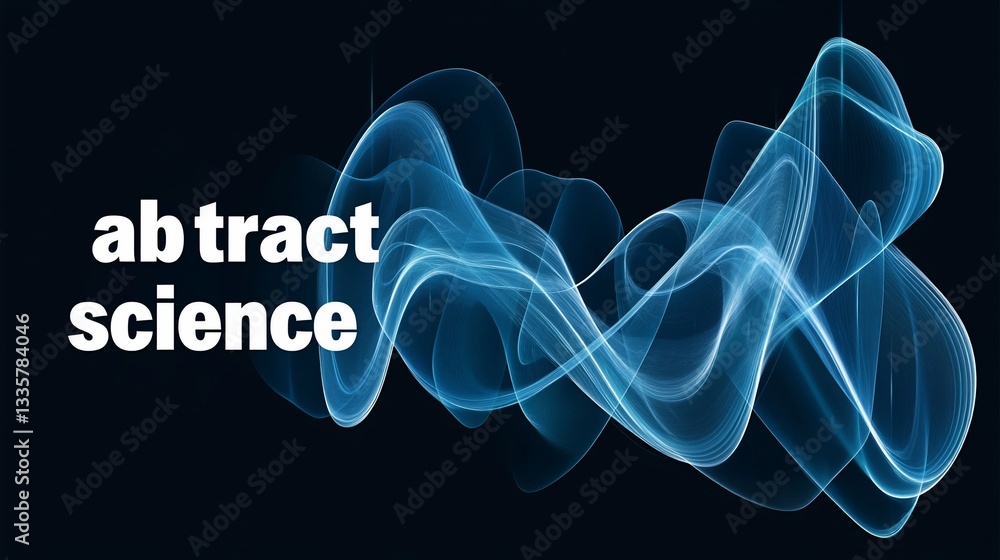 Canvas Prints abstract science waves, dark background
