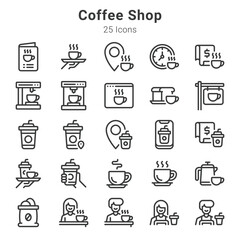 25 icon collections about coffee shop and related topics