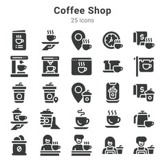 25 icon collections about coffee shop and related topics