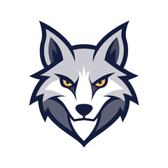 Coyote head mascot logo design vector
