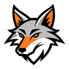 Fototapeta premium Coyote head mascot logo design vector