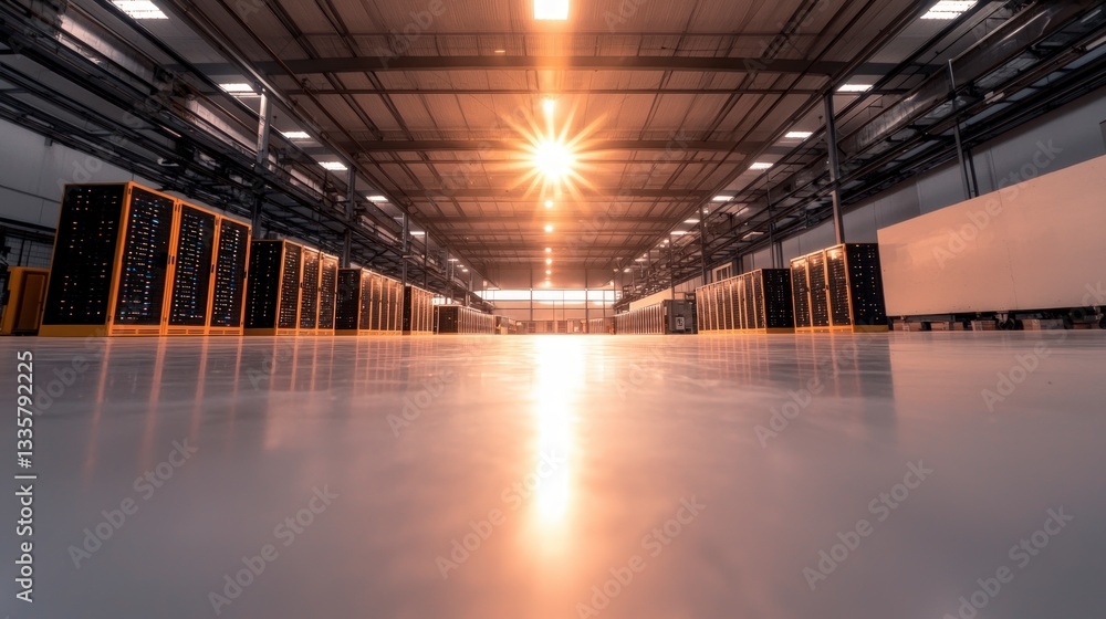 Aufkleber modern data center servers cloud computing technology infrastructure