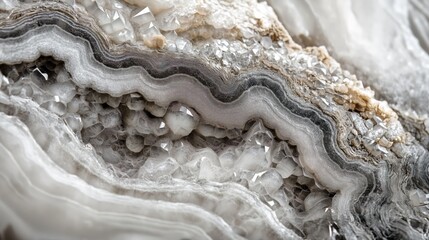 Generative AI, Macro Shot of Polished Marble with Intricate Veining Patterns