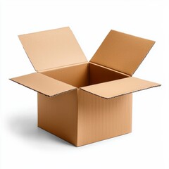 Unpacking process of a cardboard box indoor setting photography minimalist environment top-down view product presentation