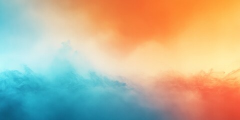 Fototapeta premium Ethereal blend of cool blue and warm orange hues