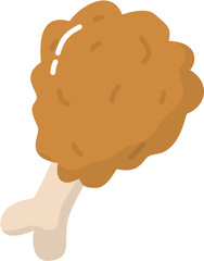 Fried chicken thigh cartoon
