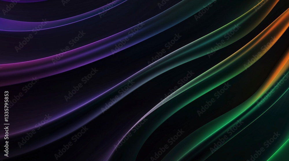 Aufkleber abstract ai generated wave background dark vibrant swirls high resolution texture