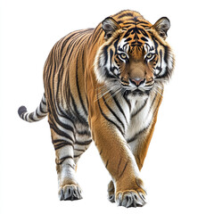 Obraz premium majestic tiger walking forward with focused gaze
