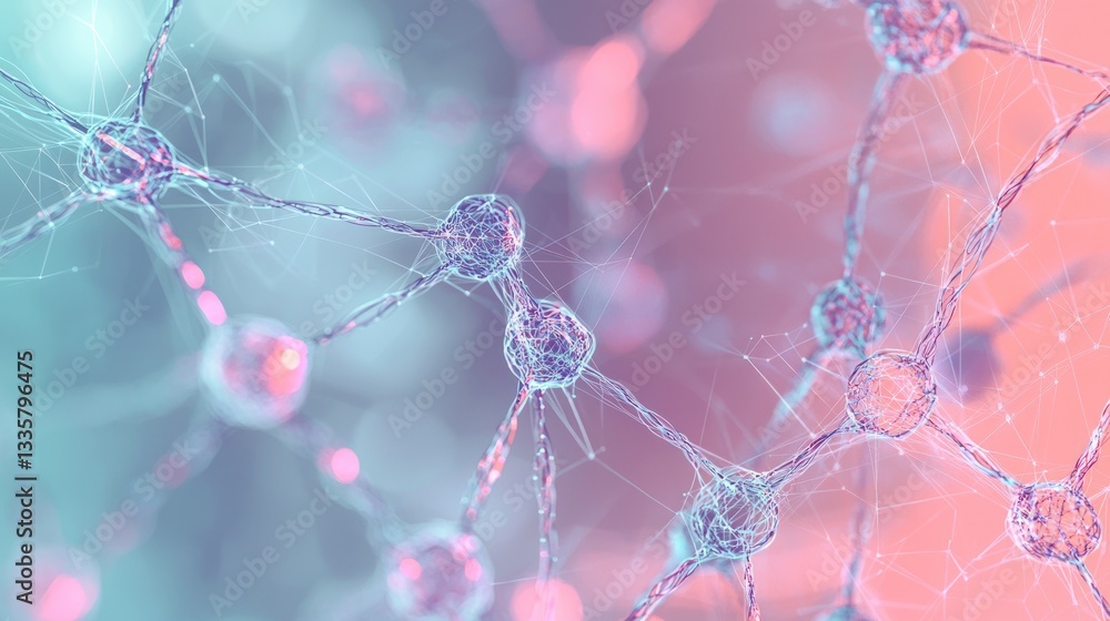 Poster neural network ai brain connections abstract science technology digital high res