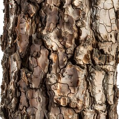 Detailed Close-up of Natural Tree Bark with Unique Texture Patterns