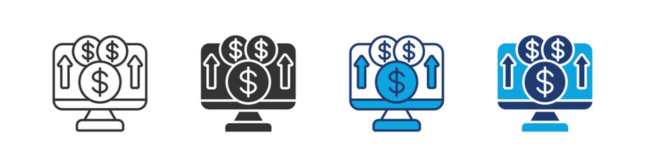 Market Multi Style Icon Set Vector 