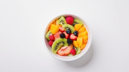  A vibrant medley of fresh fruits arranged in a bowl