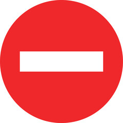traffic sign icon vector no entry