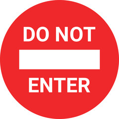 no entry icon vector. symbol, sign