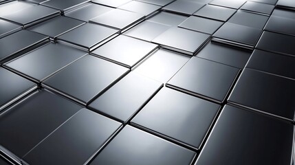 Modern business template featuring sleek silver tones smooth lighting effects and a geometric grid pattern