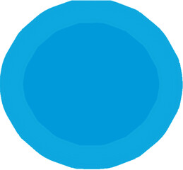 blue round button