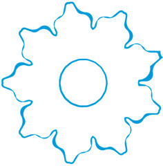 abstract art concept decoration blue background