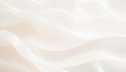Obraz premium Soft White and Beige Fabric Texture Delicate Waves and Drapes
