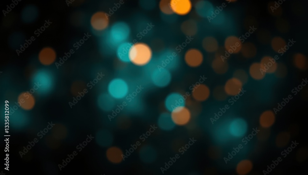 Poster dynamic bokeh lights in abstract photography, captured in a dark environment