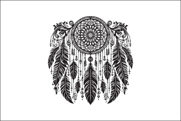 Fototapeta premium Intricate Dreamcatcher Mandala Set – Symbol of Protection & Spirituality