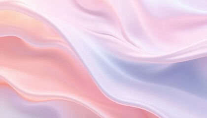 Fototapeta premium Dreamlike Pastel Waves Peach, Lavender, and Baby Blue Abstract