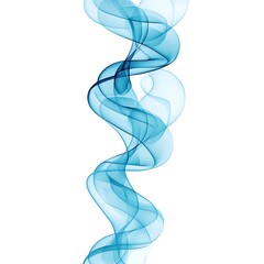 Graceful blue abstract wave forms flowing elegantly on a light background for modern design concepts