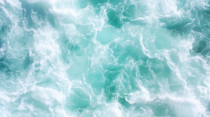 Obraz premium Turquoise water, textured surface. Ripples and foam