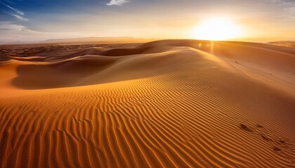 a mesmerizing landscape of golden sand dunes exhibits flowing textures under warm sunlight symbolizing beauty and tranquility in nature s abstract artistry