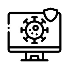 Obraz premium virus line icon