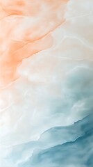Abstract Blush Orange and Blue Watercolor Background for Use in Modern Design and Artistic Projects