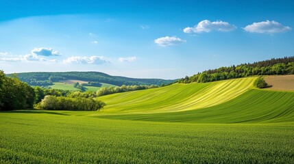Fototapeta premium Serene Green Hills Landscape