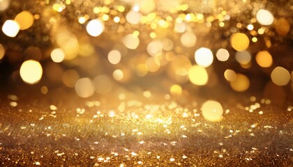 festive golden glittering for holidays