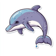 A playful dolphin illustration, showcasing its charm and aquatic elegance.