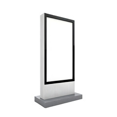 blank billboard isolated on white