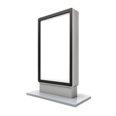 blank billboard isolated on white