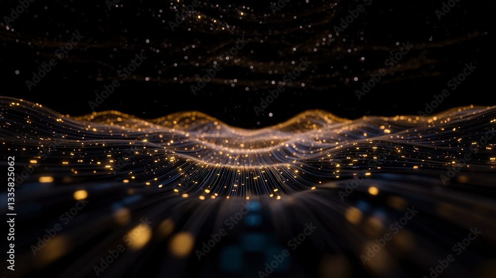Aufkleber abstract digital data network futuristic technology background
