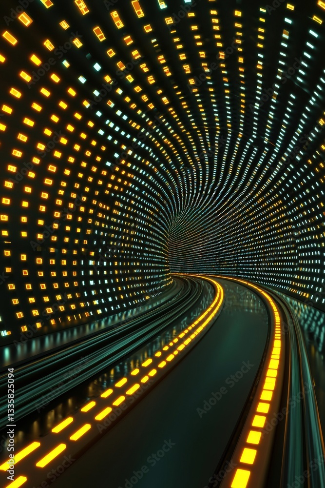Poster a neon-lit tunnel where keywords float like fireflies.