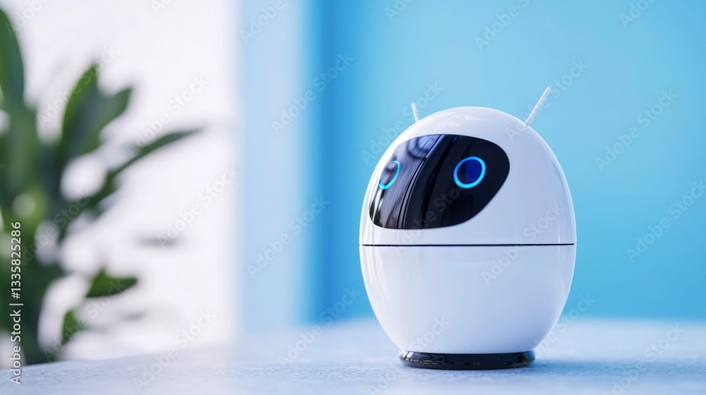 Aufkleber futuristic chatbot ai smart robot artificial intelligence digital assistant technology