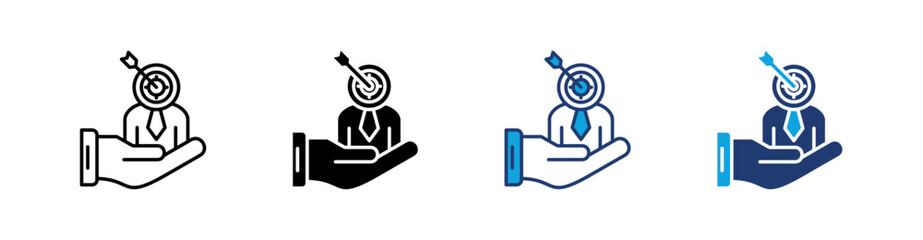 Target Multi Style Icon Set Vector 