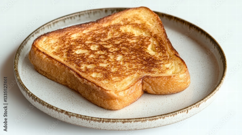 Poster plate of deliciously toasted bread slices creating an inviting and tempting breakfast option