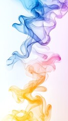 Fototapeta premium Colorful Swirling Smoke Creating a Dreamy Abstract Background for Artistic and Creative Projects