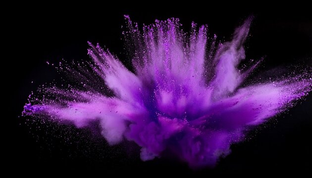 dynamic purple spray paint burst on black background