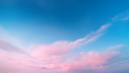 Obraz premium peaceful pastel sky with a smooth pink and blue gradient ai generated