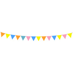 Colorful Streamer Flags Pennants Vector Illustration