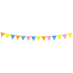 Colorful Streamer Flags Pennants Illustration