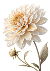 dahlia flower isolated on white